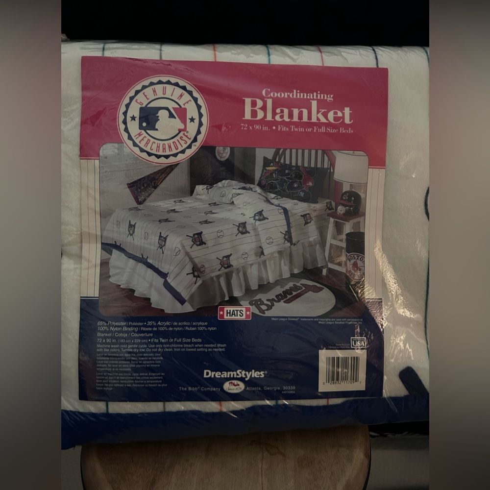 Rare 1990s MLB Major League Baseball Blanket NOS Sealed 72x90 DreamStyles BibCo